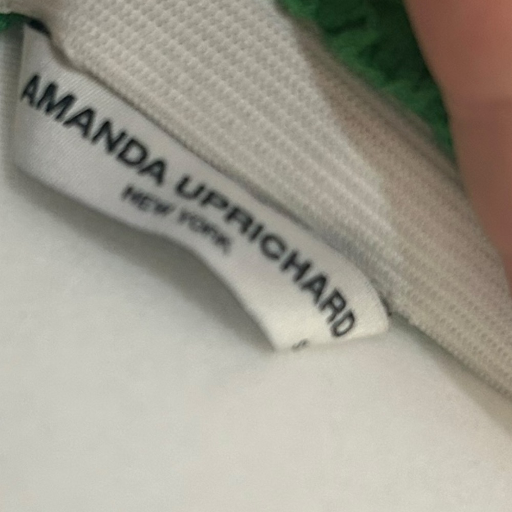 Amanda Uprichard stretchy Textured Green Midi Skirt - Picture 5 of 5